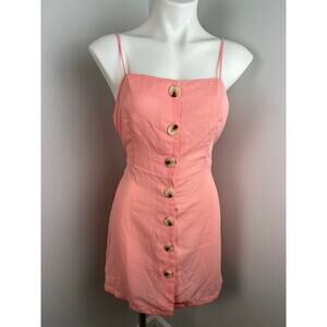 Miken Juniors Swim Pink Button Down Cover Up Dress Large